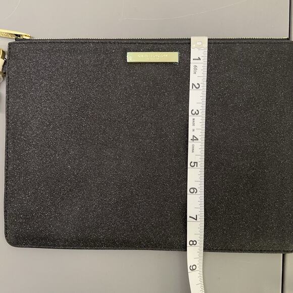 NWOT KATIE LOXTON Stardust Womens Vegan Wristlet Strap Clutch 11.5" Black - Picture 10 of 11